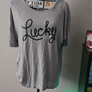 Lucky Brand Heather Gray Tee